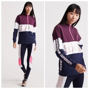 Super Dry Flash Sport City Crew Sweatshirt Y2K Indie Kid Urbancore Size US 6